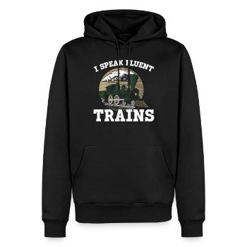Steam Train Driver Trainspotting - Männer Premium Bio Hoodie - Schwarz - Vorne - Nico (187cm)