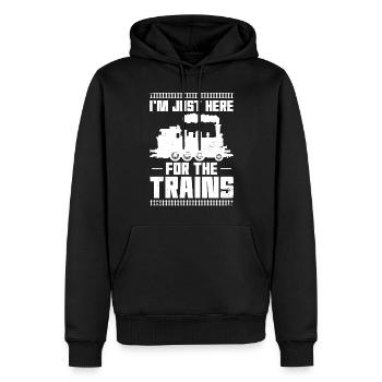 Steam Train Driver Trainspotting - Männer Premium Bio Hoodie - Schwarz - Vorne - Nico (187cm)
