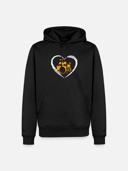 Drums love - Men’s Premium Organic Hoodie - black