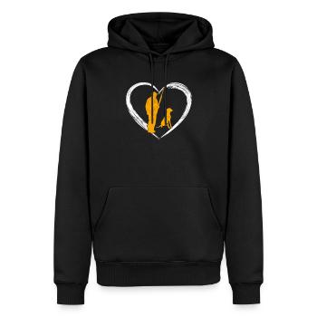 Jagd Liebhaber - Männer Premium Bio Hoodie - Schwarz - Vorne - Nico (187cm)