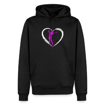 Singen love - Männer Premium Bio Hoodie - Schwarz - Vorne - Nico (187cm)