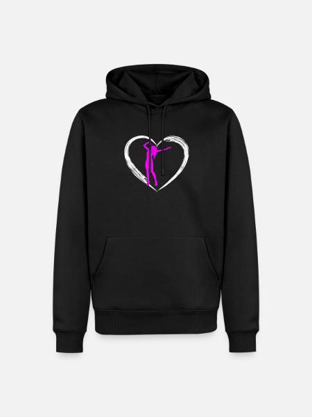 Singen love - Männer Premium Bio Hoodie - Schwarz