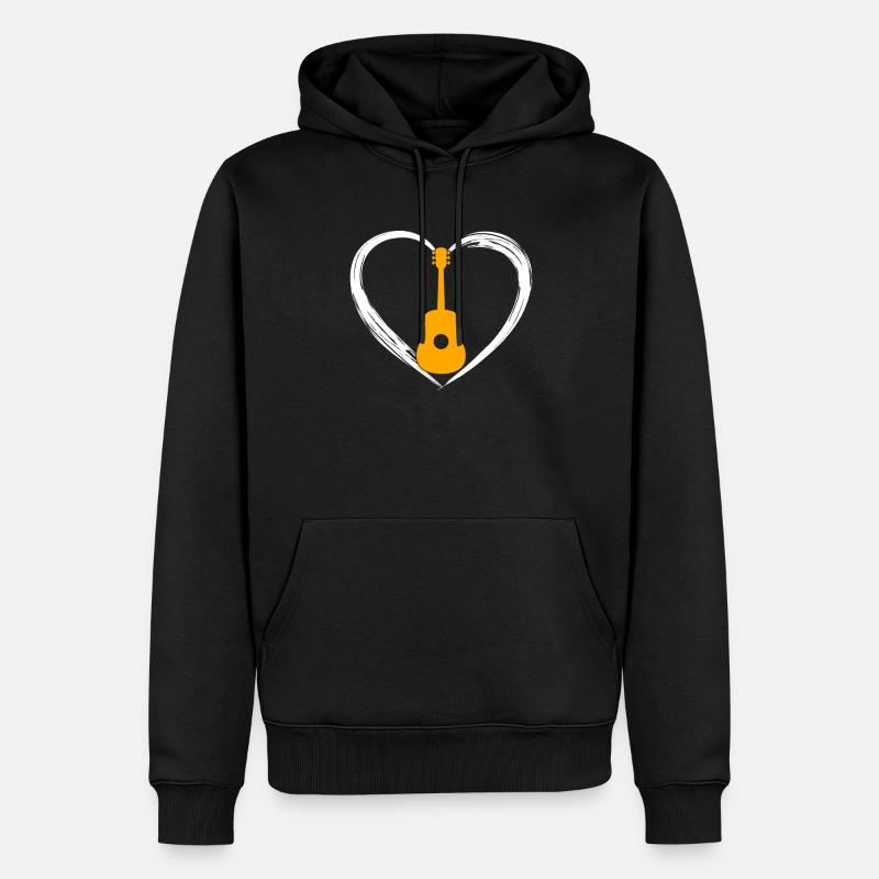 Amour de la guitare - Sweat à capuche Premium bio Homme - noir