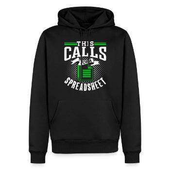 Cela nécessite une table de comptable tableur - Sweat à capuche Premium bio Homme - noir - Devant - Nico (187cm)