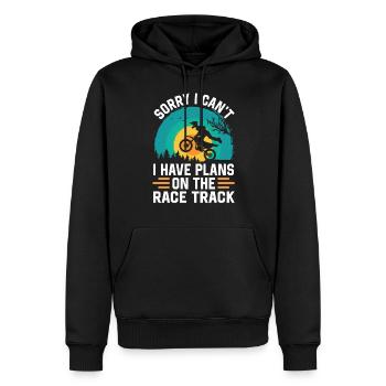 Impossible d’avoir des plans pour la piste de course de moto - Sweat à capuche Premium bio Homme - noir - Devant - Nico (187cm)