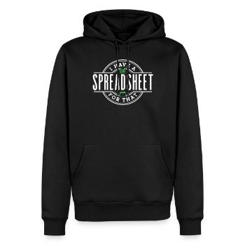 J’ai une feuille de calcul pour ce comptable de table - Sweat à capuche Premium bio Homme - noir - Devant - Nico (187cm)