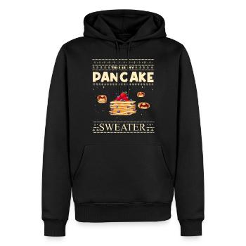 Ceci est ma crêpe de Noël - Sweat à capuche Premium bio Homme - noir - Devant - Nico (187cm)