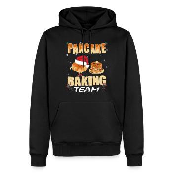 Weihnachtspfannkuchen Pancake Backen - Männer Premium Bio Hoodie - Schwarz - Vorne - Nico (187cm)