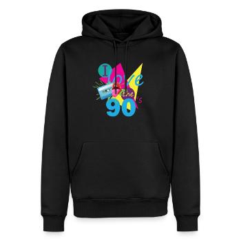 90s Retro Kassette 90er Outfit I Love the 90s - Männer Premium Bio Hoodie - Schwarz - Vorne - Nico (187cm)