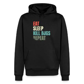 Schädlingsbekämpfungsexperte Bugs Exterminator - Männer Premium Bio Hoodie - Schwarz - Vorne - Nico (187cm)