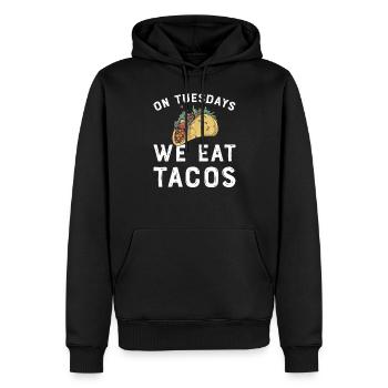 Taco Mexican Food Mexique Tortilla Burrito - Sweat à capuche Premium bio Homme - noir - Devant - Nico (187cm)