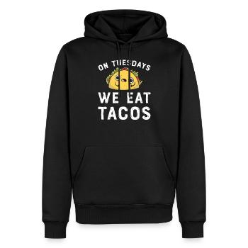 Taco Mexican Food Mexique Tortilla Burrito - Sweat à capuche Premium bio Homme - noir - Devant - Nico (187cm)