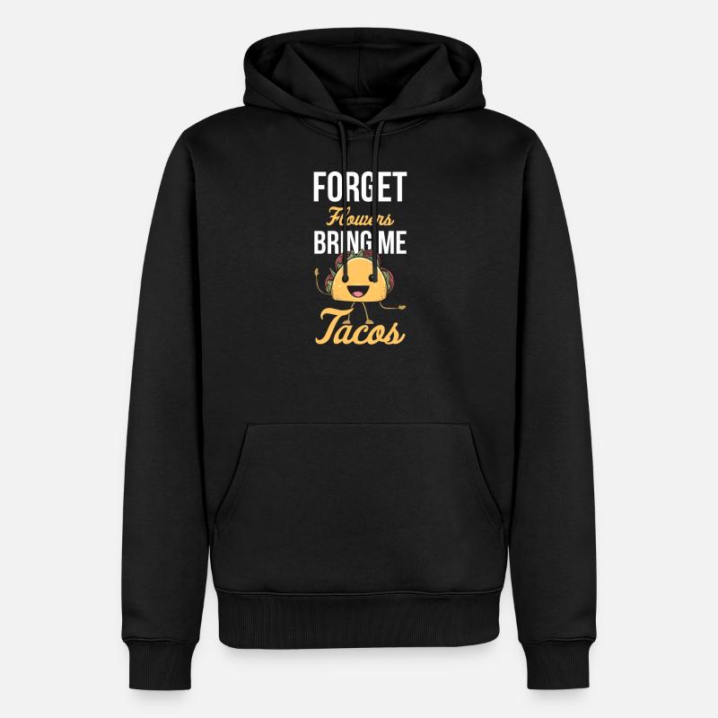 Taco Mexican Food Mexique Tortilla Burrito - Sweat à capuche Premium bio Homme - noir