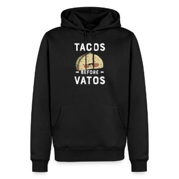 Taco Mexican Food Mexique Tortilla Burrito - Sweat à capuche Premium bio Homme - noir - Devant - Nico (187cm)