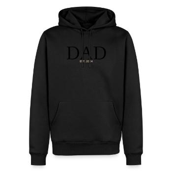 Dad 2024 Werdender Papa Vatertag Vater - Männer Premium Bio Hoodie - Schwarz - Vorne - Nico (187cm)
