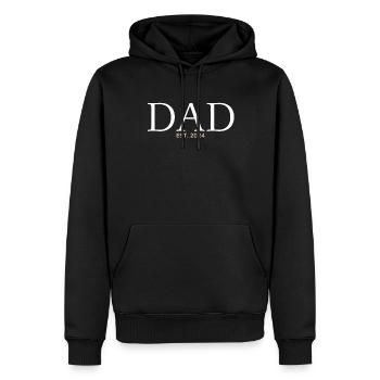 Dad 2024 Werdender Papa Vatertag Vater - Männer Premium Bio Hoodie - Schwarz - Vorne - Nico (187cm)