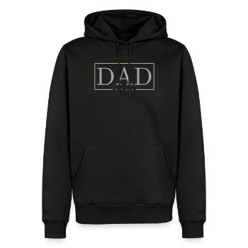 Dad 2024 Werdender Papa Vatertag Vater - Männer Premium Bio Hoodie - Schwarz - Vorne - Nico (187cm)