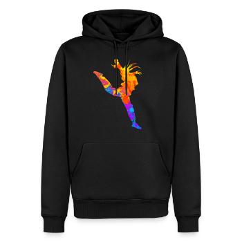 Break Dance Danseurs de danse hip hop - Sweat à capuche Premium bio Homme - noir - Devant - Nico (187cm)