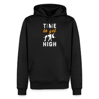 Pole vault High jump Athletics Decathlon - Men’s Premium Organic Hoodie - black - Front - Nico (187cm)