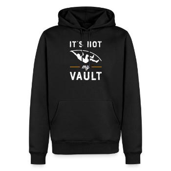 Pole vault High jump Athletics Decathlon - Men’s Premium Organic Hoodie - black - Front - Nico (187cm)