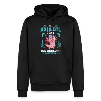 Das Ist Eine Axolotl-sache, Die Du Nicht Verstehen - Männer Premium Bio Hoodie - Schwarz - Vorne - Nico (187cm)