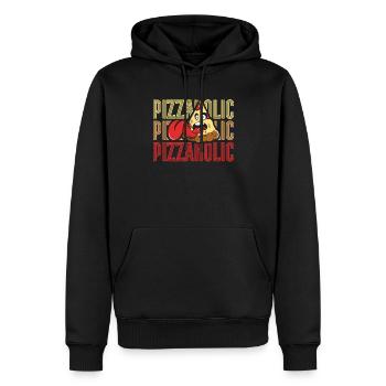Pizzaholic Italienischer - Männer Premium Bio Hoodie - Schwarz - Vorne - Nico (187cm)