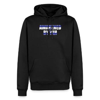 Raised up by Yah Jerusalem Hebrew Israelite - Men’s Premium Organic Hoodie - black - Front - Nico (187cm)