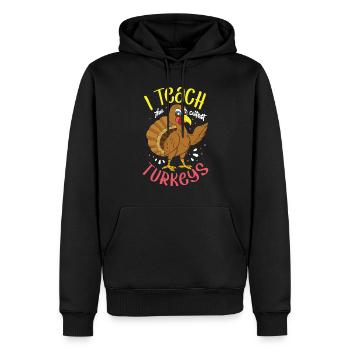 Ich Unterrichte Den Süßesten - Männer Premium Bio Hoodie - Schwarz - Vorne - Nico (187cm)