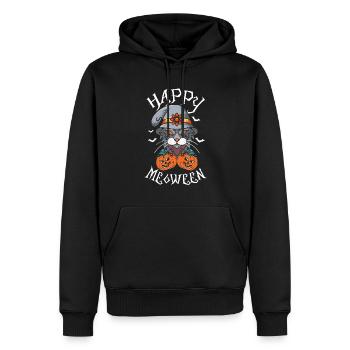 Joyeux chat doux ou aigre-doux - Sweat à capuche Premium bio Homme - noir - Devant - Nico (187cm)