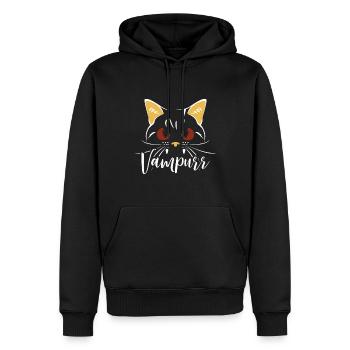Vampire Vampurr Trick Ou Sour Cat Halloween - Sweat à capuche Premium bio Homme - noir - Devant - Nico (187cm)