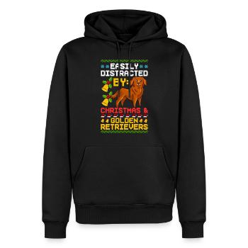 Golden Retriever Hund Welpen Besitzer Weihnachten - Männer Premium Bio Hoodie - Schwarz - Vorne - Nico (187cm)
