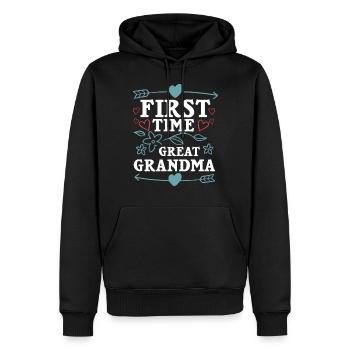 Arrière-grand-mère Grand-mère Arrière-grands-parents Grand-mère - Sweat à capuche Premium bio Homme - noir - Devant - Nico (187cm)