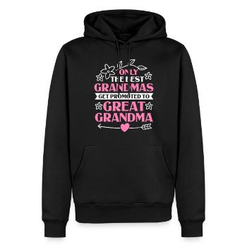 Arrière-grand-mère Grand-mère Arrière-grands-parents Grand-mère - Sweat à capuche Premium bio Homme - noir - Devant - Nico (187cm)