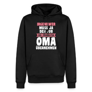Großmutter Großmama Omi Verrückte Oma - Männer Premium Bio Hoodie - Schwarz - Vorne - Nico (187cm)