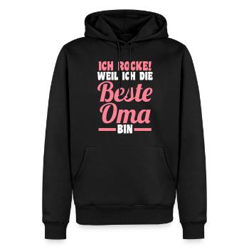 Großmutter Großmama Omi Oma - Männer Premium Bio Hoodie - Schwarz - Vorne - Nico (187cm)