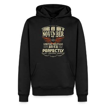 Legends Were Born In November 1957 Birthday - Männer Premium Bio Hoodie - Schwarz - Vorne - Nico (187cm)
