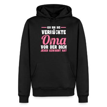 Großmutter Großmama Omi Oma - Männer Premium Bio Hoodie - Schwarz - Vorne - Nico (187cm)