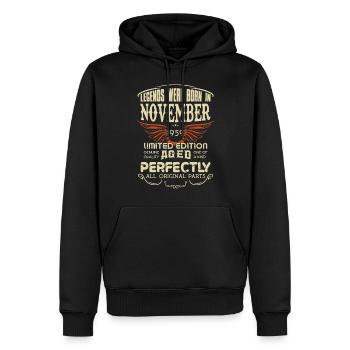 Legends Were Born In November 1959 Birthday - Männer Premium Bio Hoodie - Schwarz - Vorne - Nico (187cm)