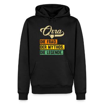 Großmutter Großmama Omi Oma - Männer Premium Bio Hoodie - Schwarz - Vorne - Nico (187cm)
