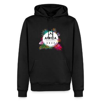 Afrika 2023 Bunt - Männer Premium Bio Hoodie - Schwarz - Vorne - Nico (187cm)