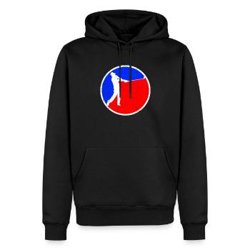 Golf Logo - Sweat à capuche Premium bio Homme - noir - Devant - Nico (187cm)