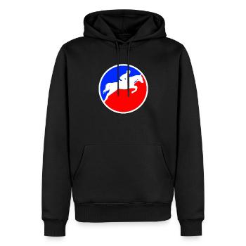 Pferde Reiten Logo - Männer Premium Bio Hoodie - Schwarz - Vorne - Nico (187cm)