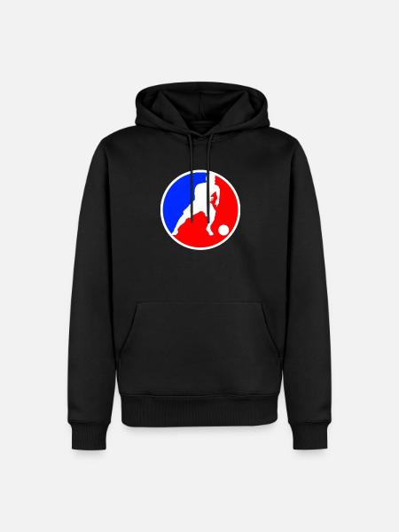 Fußball Logo - Männer Premium Bio Hoodie - Schwarz