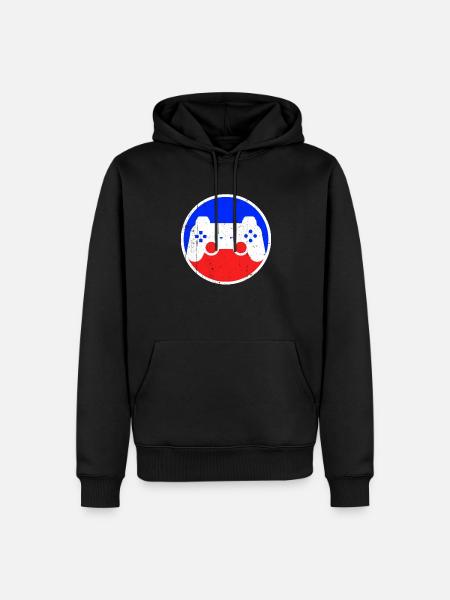 Logo de jeu - Sweat à capuche Premium bio Homme - noir