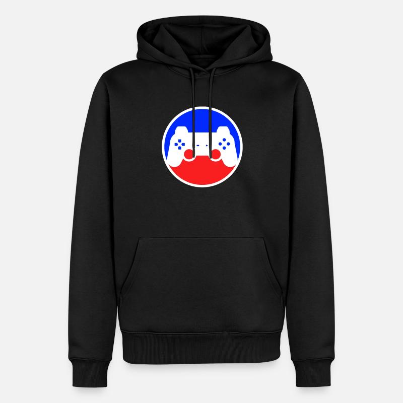 Logo de jeu - Sweat à capuche Premium bio Homme - noir
