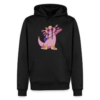 Axolotl Danse Drôle Dabbing Axolotl - Sweat à capuche Premium bio Homme - noir - Devant - Nico (187cm)