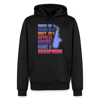 Saxophoniste Saxophoniste Saxophoniste - Sweat à capuche Premium bio Homme - noir - Devant - Nico (187cm)