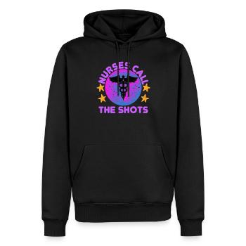 NURSE Nurses call the shots - Men’s Premium Organic Hoodie - black - Front - Nico (187cm)