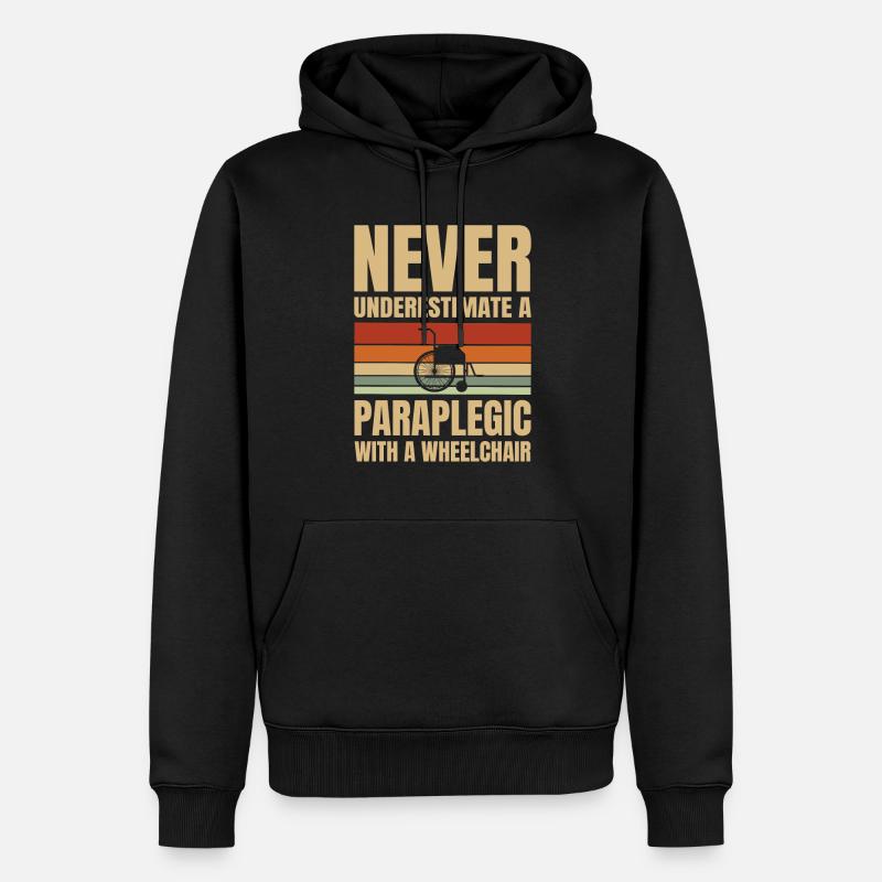 Unterschätzen Sie Niemals Einen - Männer Premium Bio Hoodie - Schwarz
