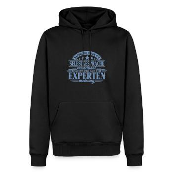 Natürlich führe ich Selbstgespräche - - Männer Premium Bio Hoodie - Schwarz - Vorne - Nico (187cm)